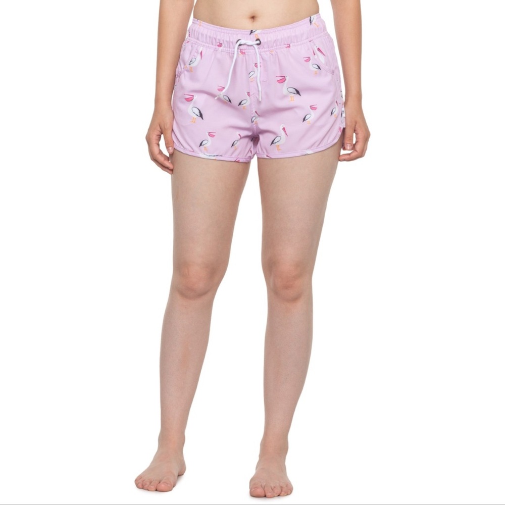 BONDI BEAMERS Women’s Size 12 Pelican Print Swim Shorts
